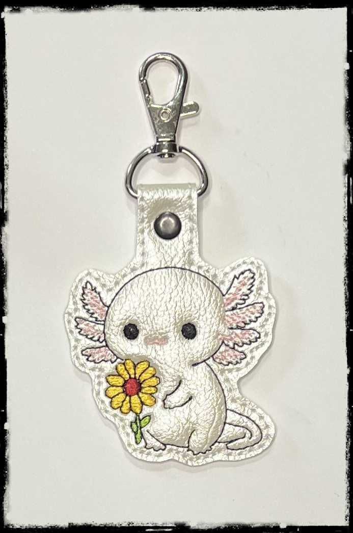 AXOLOTL WITH FLOWER KEY CHAIN