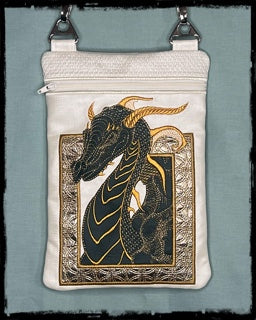 FRAMED DRAGON CROSSBODY PURSE