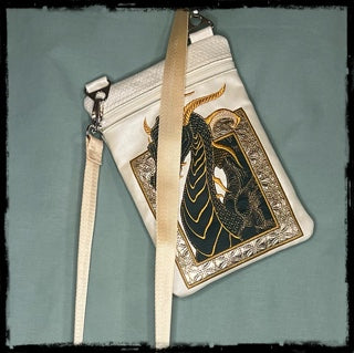 FRAMED DRAGON CROSSBODY PURSE