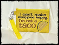 I’M NOT A TACO WRISTLET PURSE