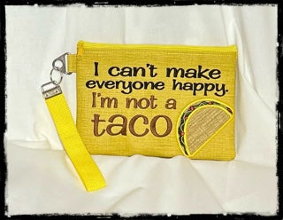 I’M NOT A TACO WRISTLET PURSE