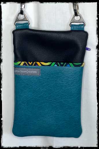 TEAL MANDALA  CROSSBODY PURSE
